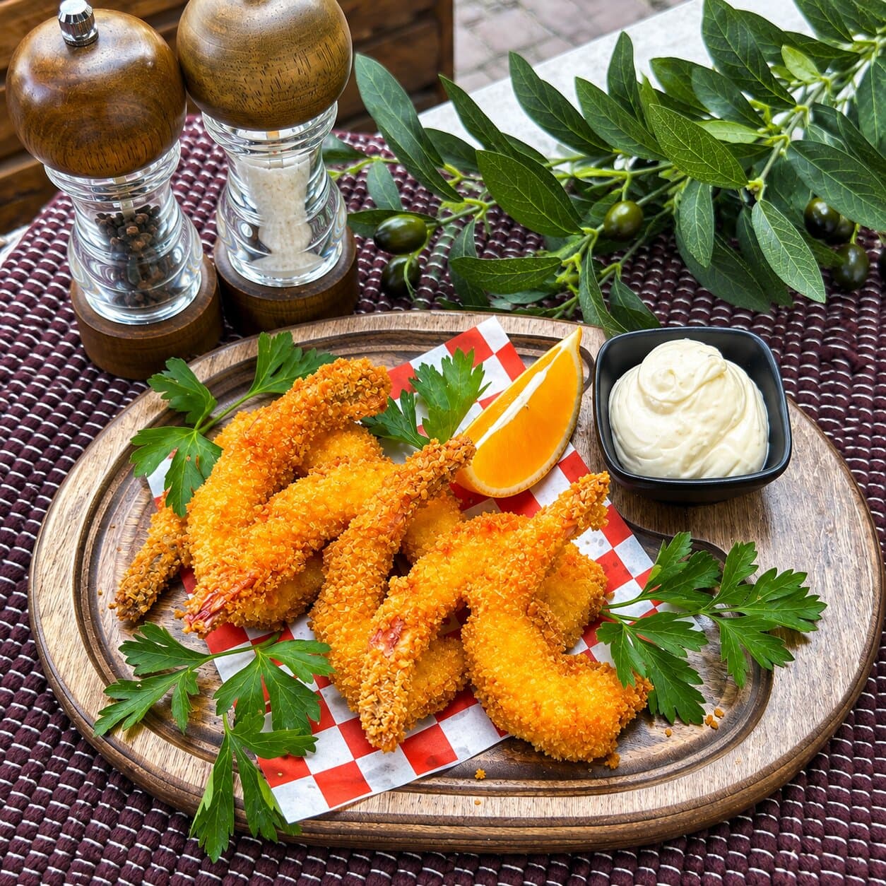 Shrimp fried with sauce