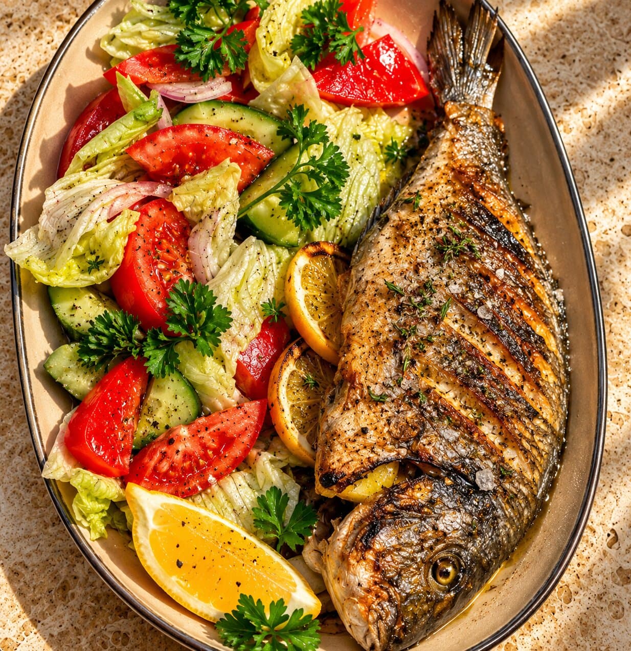 Wood-Fired Stuffed Dorado